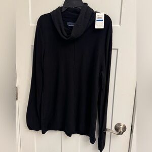 NWT Calvin Klein XL Cowl Neck Black Sweater